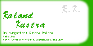 roland kustra business card